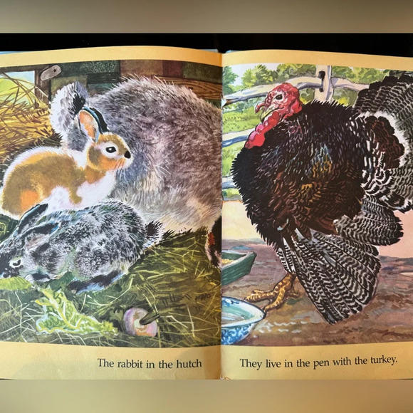 VINTAGE 1991 Farm Animals Children’s Illustrated Hardcover Book - Picture 9 of 13